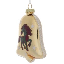 GAEM Украшение новогоднее "Колокольчик с лошадкой", L8 W2,5 H11 см