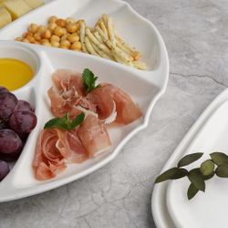 Менажница d 39,5 см h4,5 см 6 отделений белая фарфор NEW P.L. Proff Cuisine [1]