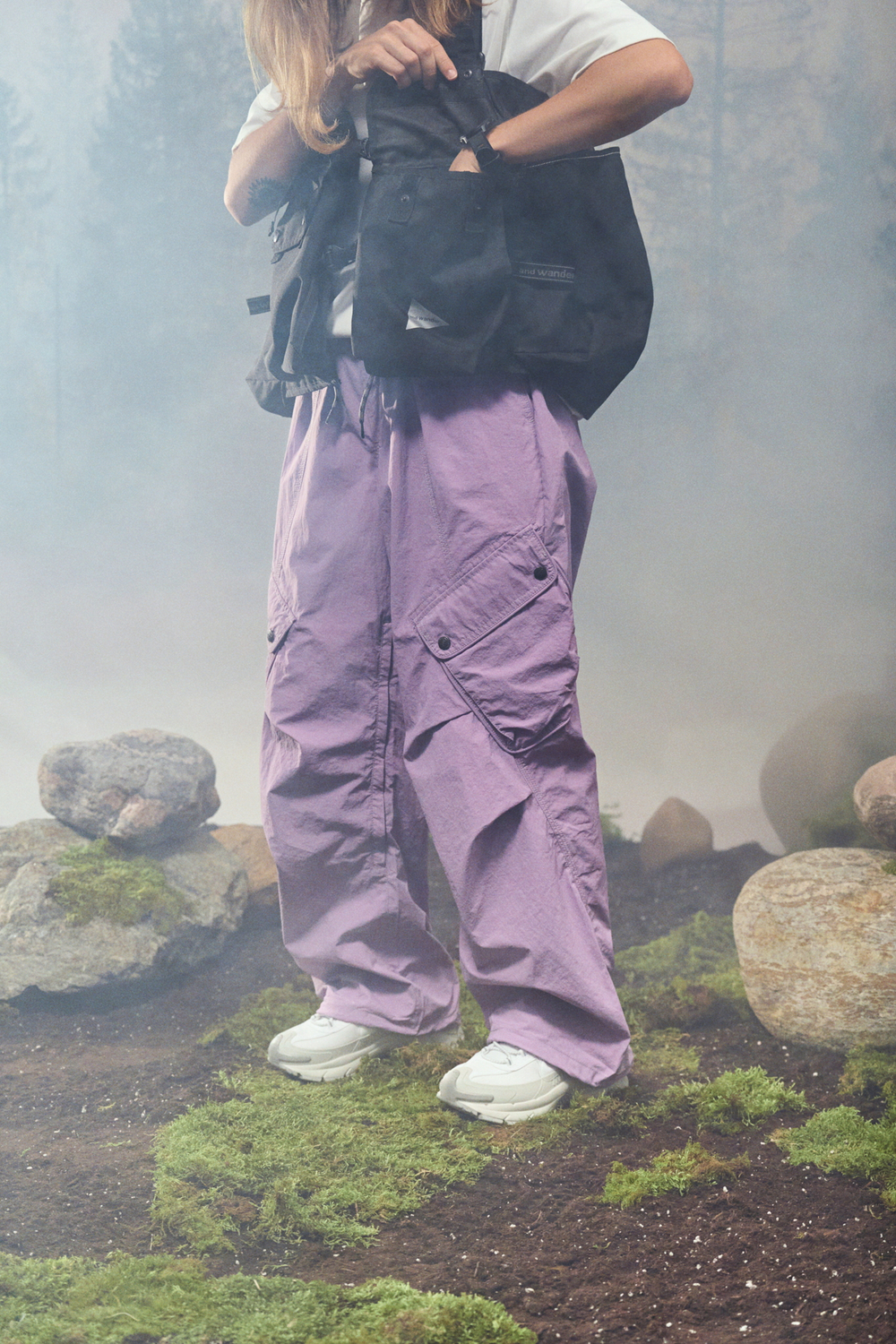 Брюки Nothomme Blue Contour Pocket Work Pants "Purple Pink"