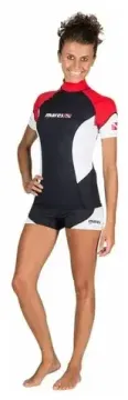 Футболка рашгард женская Mares Rash Guard Dive Center с короткими рукавами лайкра