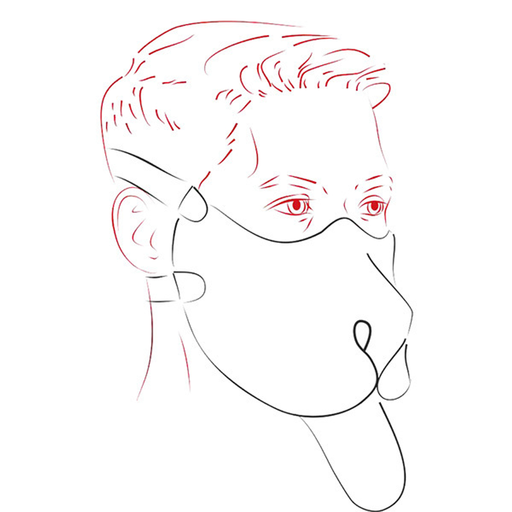 Маска неопреновая Sitabella Дог, черный