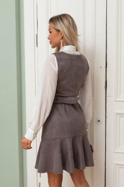 Сарафан какао из экозамши