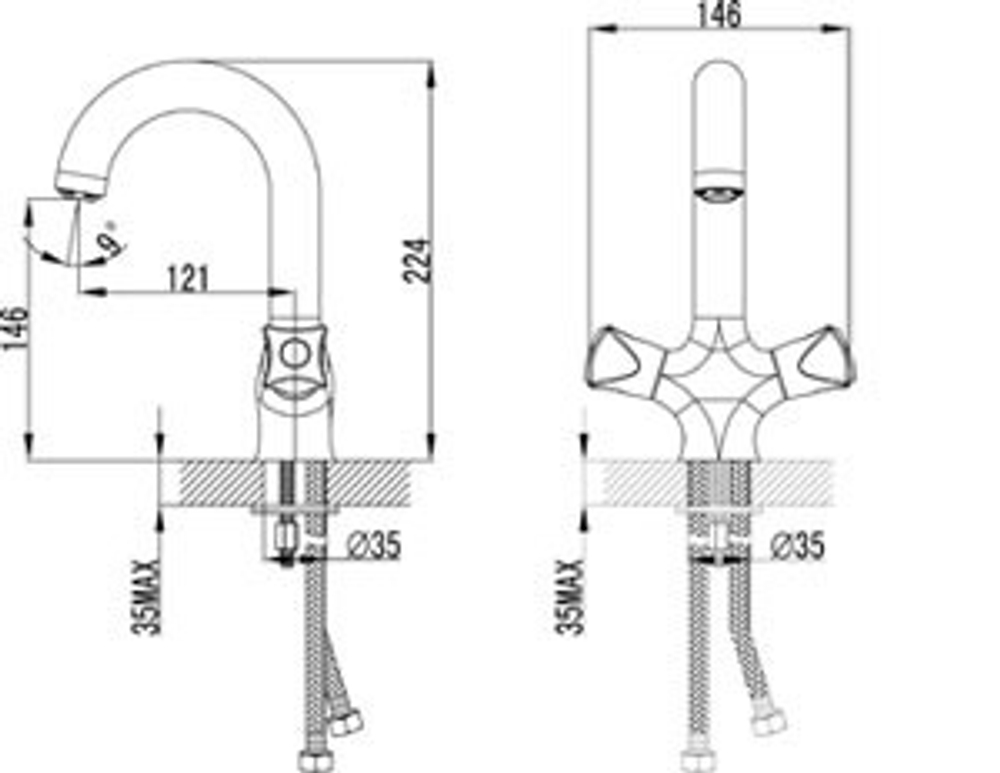 LEMARK Серия PALLADA. Смеситель для умывальника – LM2606C
