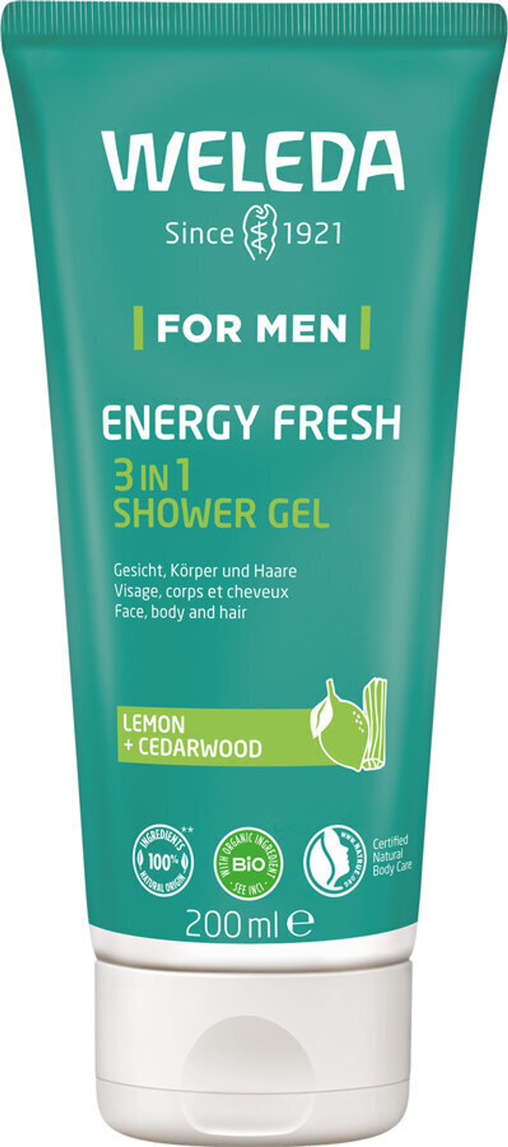 Мужской энергетический гель для душа 3в1 Energy Fresh Weleda, 200 мл