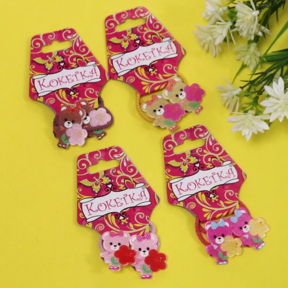 Резинки для волос 2 шт детские «Puppi- Мишки», микс 4 цвета, d-3 см