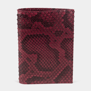 Обложка для паспорта и автодокументов Moscou Easy из натуральной кожи питона, малинового цвета
