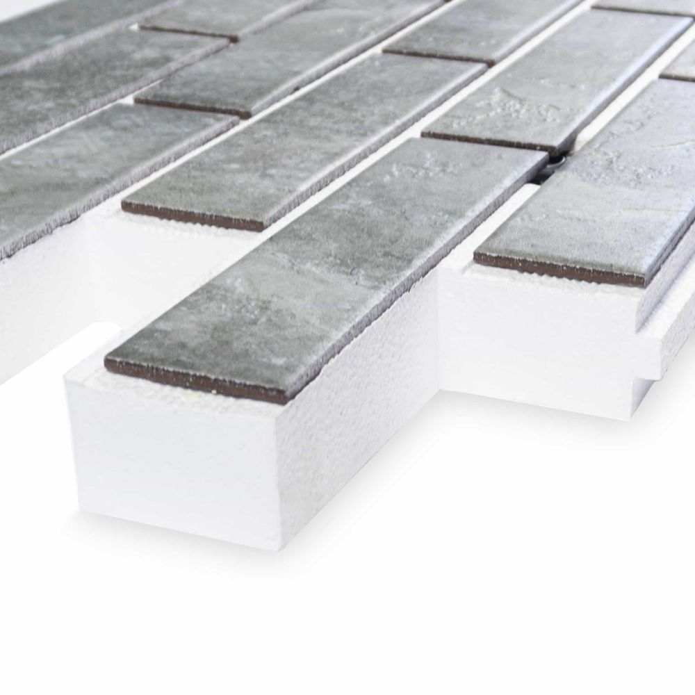 Клинкерная термопанель ППС Керамин Колорадо 2 Серый 1020х455 мм