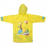 Дождевик-плащ детский «Веселые приключения-Слоник» с капюшоном,регулир.манжет, цвет желтый, размер M(73*50см) ДоброСад