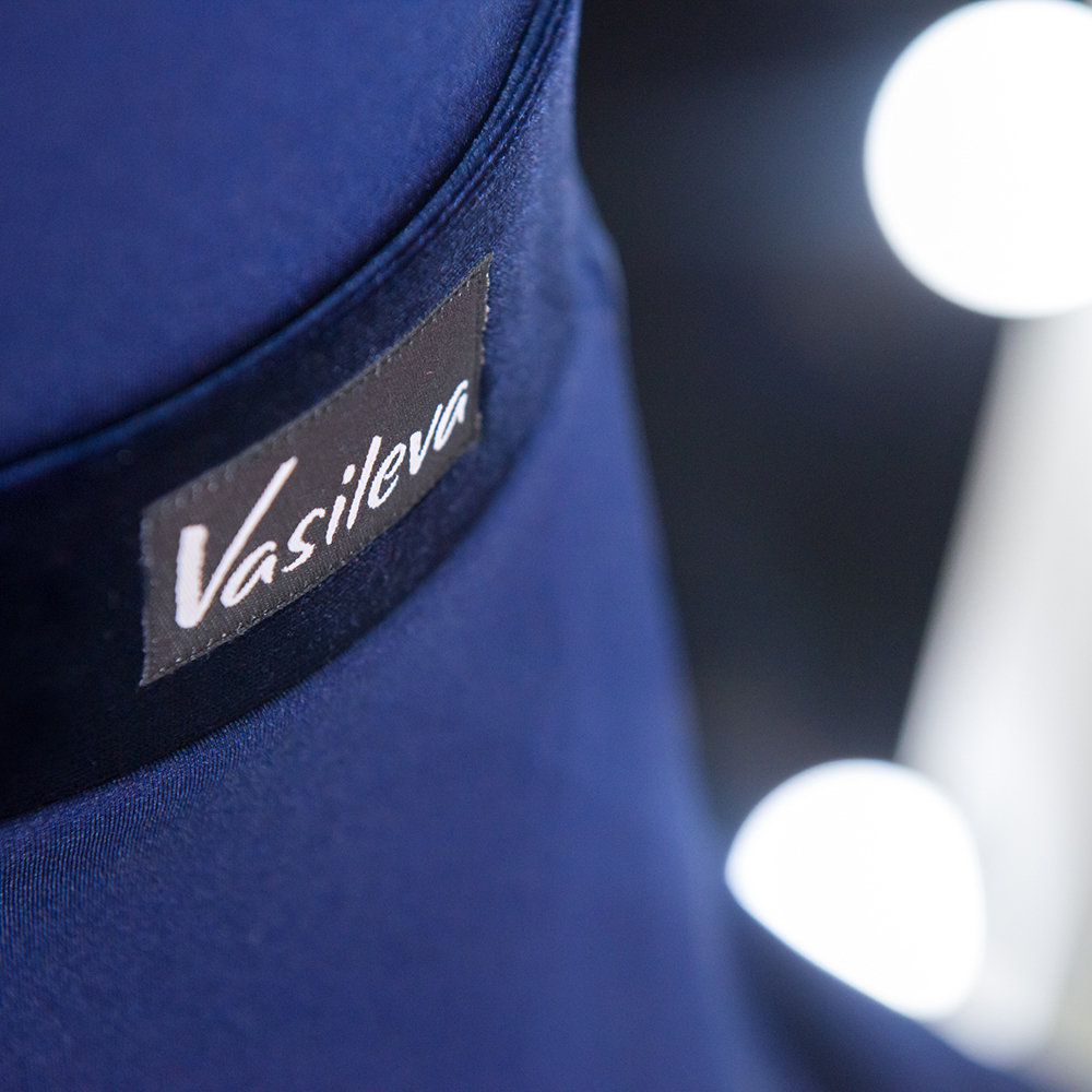 синее платье для танцев