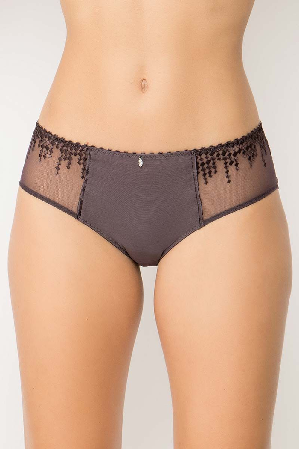 Трусы-шорты Jane с полупрозрачными вставками по бокам (Размер: 42) (Цвет: фиолетовый)