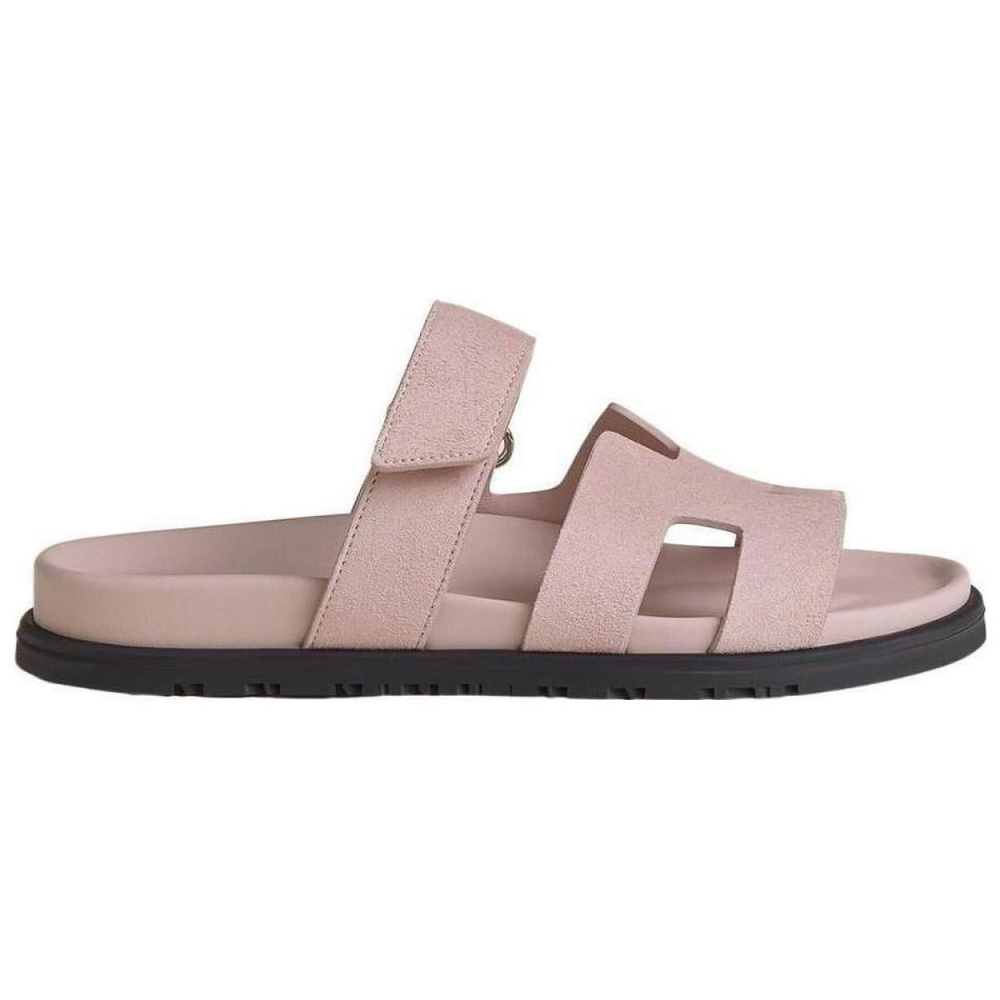 Hermes Chypre simple fashion one-word slippers women's pink, H222297Z 27