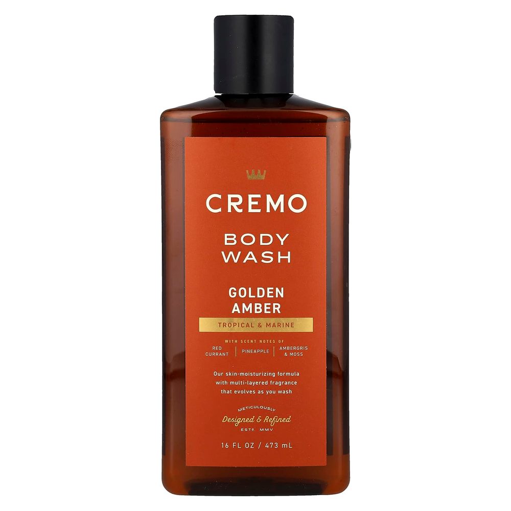 Cremo, Гель для душа, золотистый янтарь, 473 мл (16 жидк. Унций)