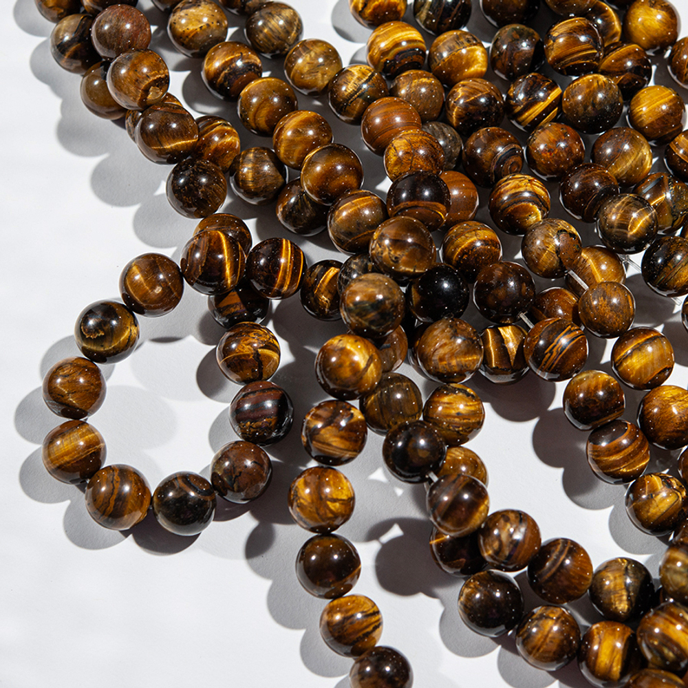 Золотистый тигровый глаз натуральный, шар 10мм