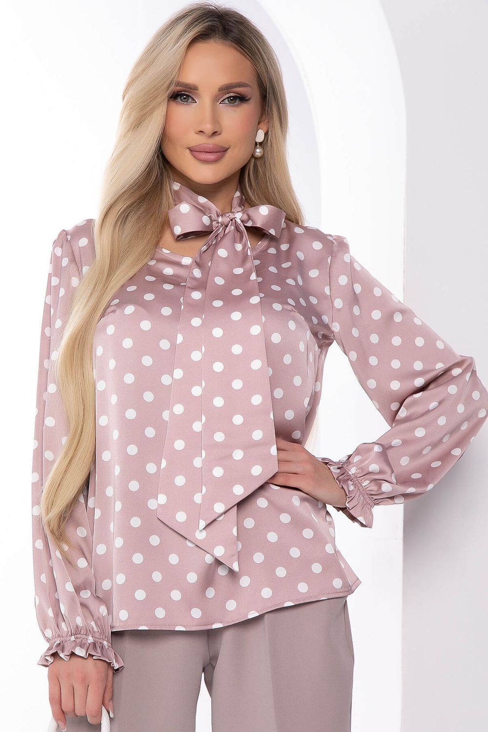 Блуза "Тина" (пудра) Б8098 LT Collection