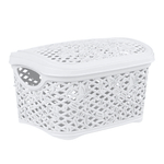 Корзинка для хранения Keeplex Fiori с крышкой 3,3л 24,2х18х14см белое облако