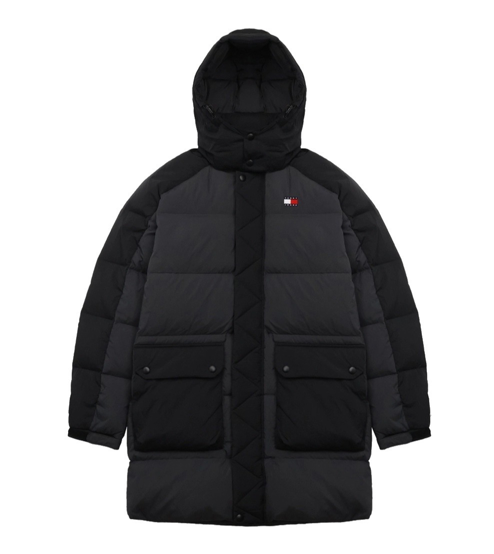 Пуховик Tommy Jeans Two-Tone Hooded Parka Black