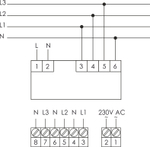 Указатель напряжения (вольтметр) DMV-3T 3-фазн. Uизм. 3х(12-400)В AC Uпит. 150-240В AC F&F