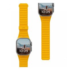 Ремешок силиконовый UAG Pathfinder Silicone для Apple Watch 49/45/44/42мм (194161118240) Heritage Yellow/Black