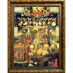 Плоды Страданий Христовых (Процветшее Древо Христа). Икона Иисуса Христа на холсте.