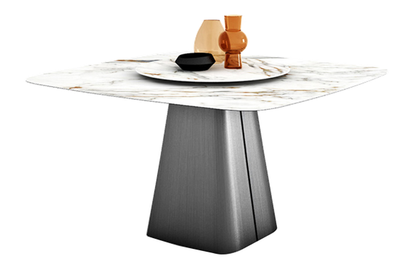 Стол Icon Square, 135х135 см, керамогранит Calacatta