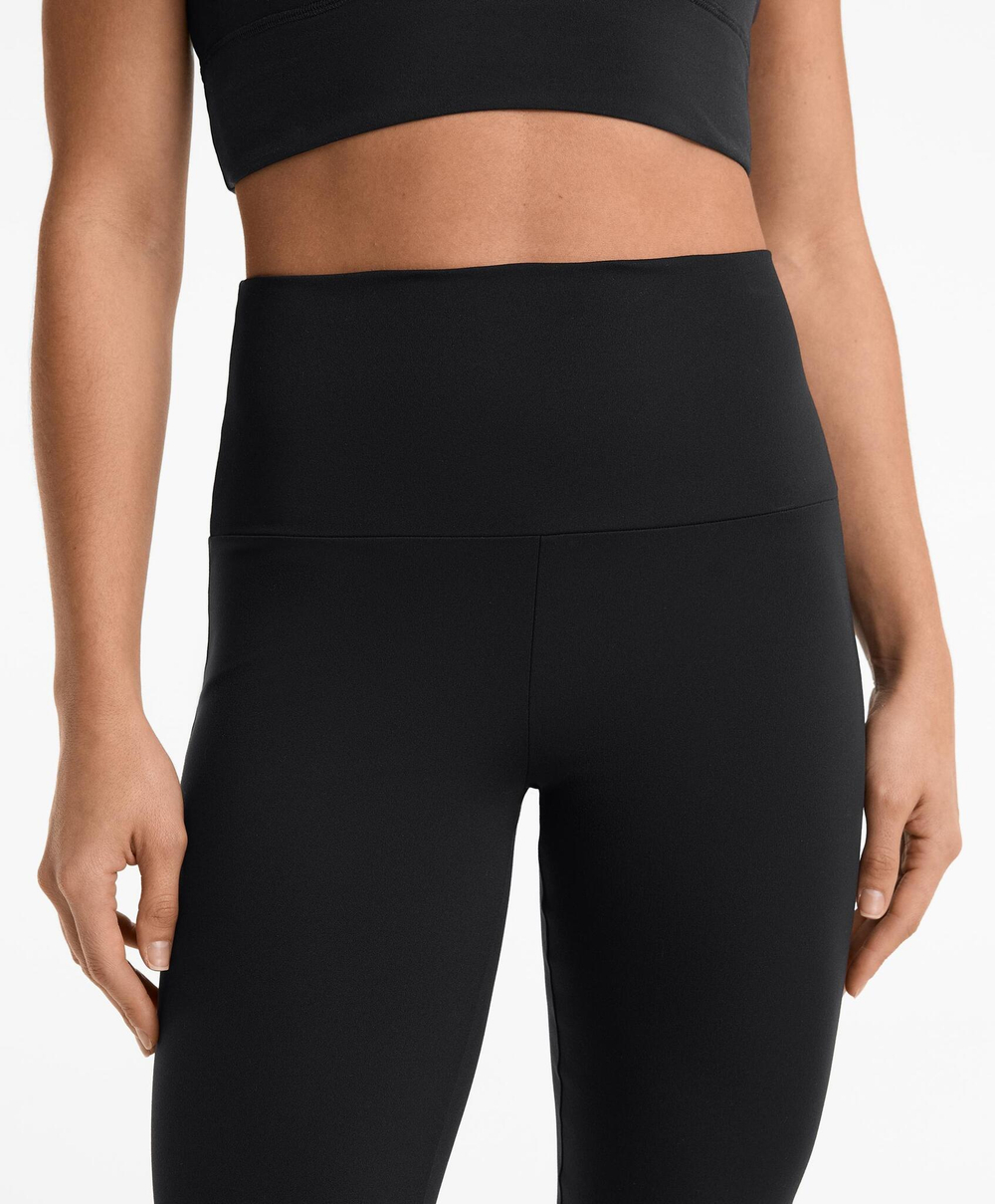 OYSHO Брюки клеш Comfortlux с очень высокой посадкой, длина 80 см, черный