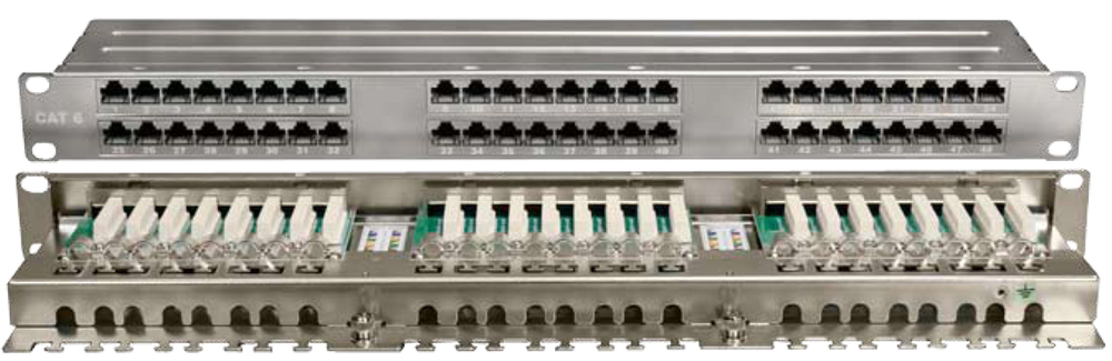 Патч-панель  Hyperline PPHD-19-48-8P8C-C6-SH-110D