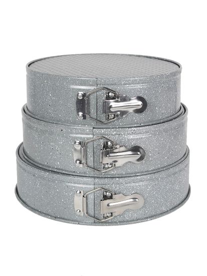 Набор разъемных форм для выпечки 3 шт. Kamille KM-6031 (d24/26/28х6,5 см) из углеродистой стали