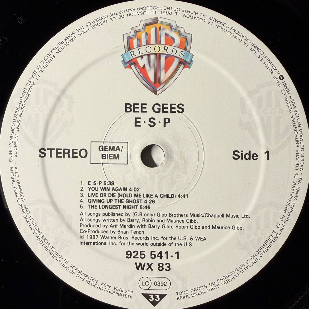 Bee Gees - E S P (Германия 1987г.)