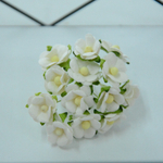 Цветок круглый бумажный мелкий, цвет в ассортименте