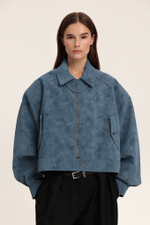 Бомбер из замши