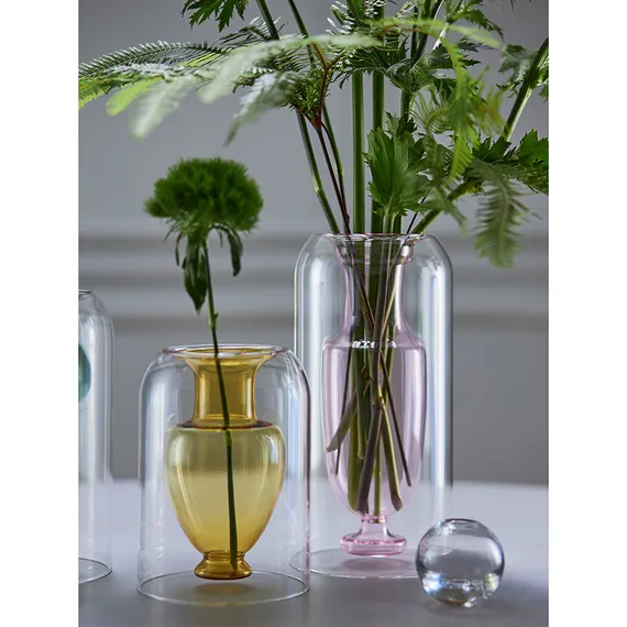 Ваза muse, 16 см, янтарная