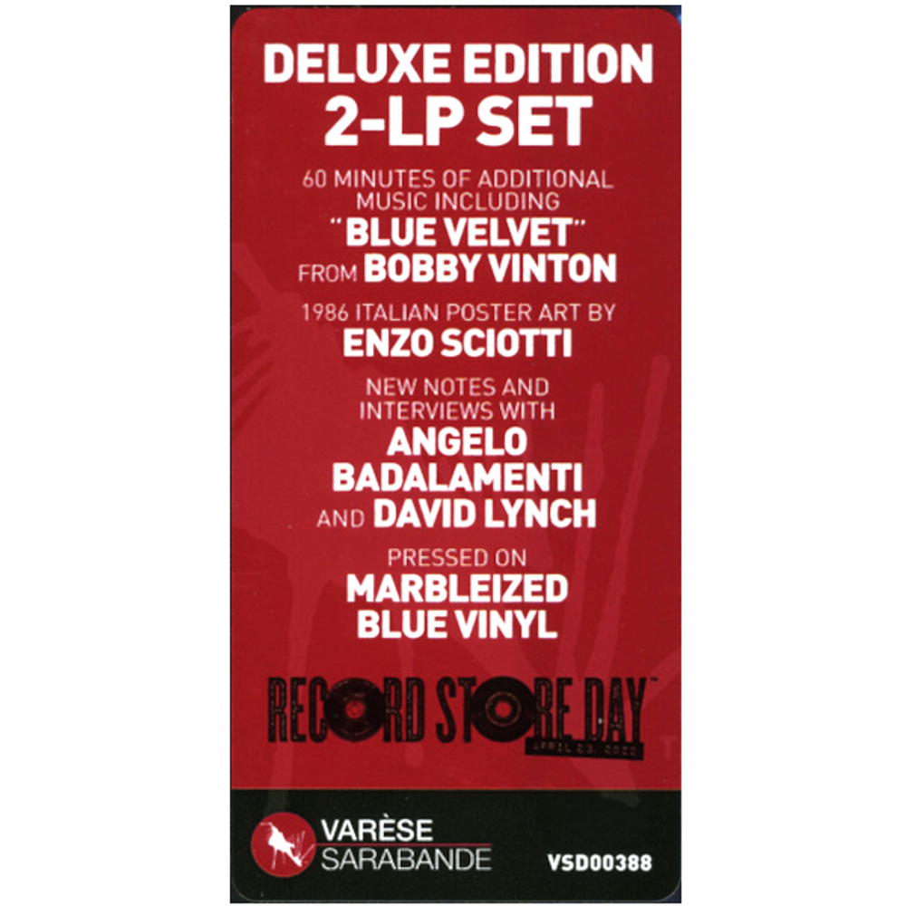 Soundtrack /  Angelo Badalamenti: Blue Velvet (Original Motion Picture Soundtrack) (Coloured Vinyl)(2LP)