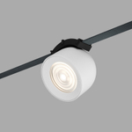 DK5540-WH+BK Поворотный светильник для трека-ремня Belty, серия Spot, со светодиодом, D100*H107мм, 48V DC, 12W, RA90, 38°, 4000K, IP20, белый с черным, алюминий