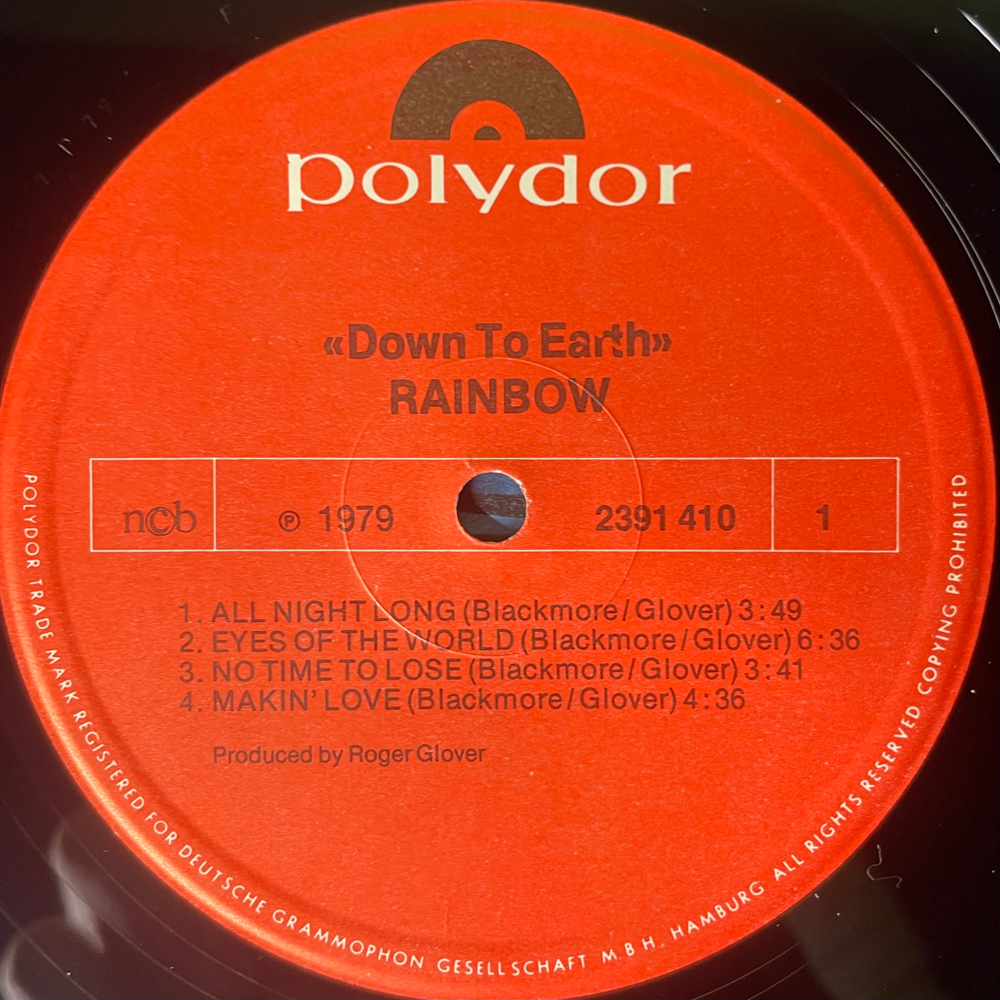 Rainbow - Down To Earth (Скандинавия 1979г.)