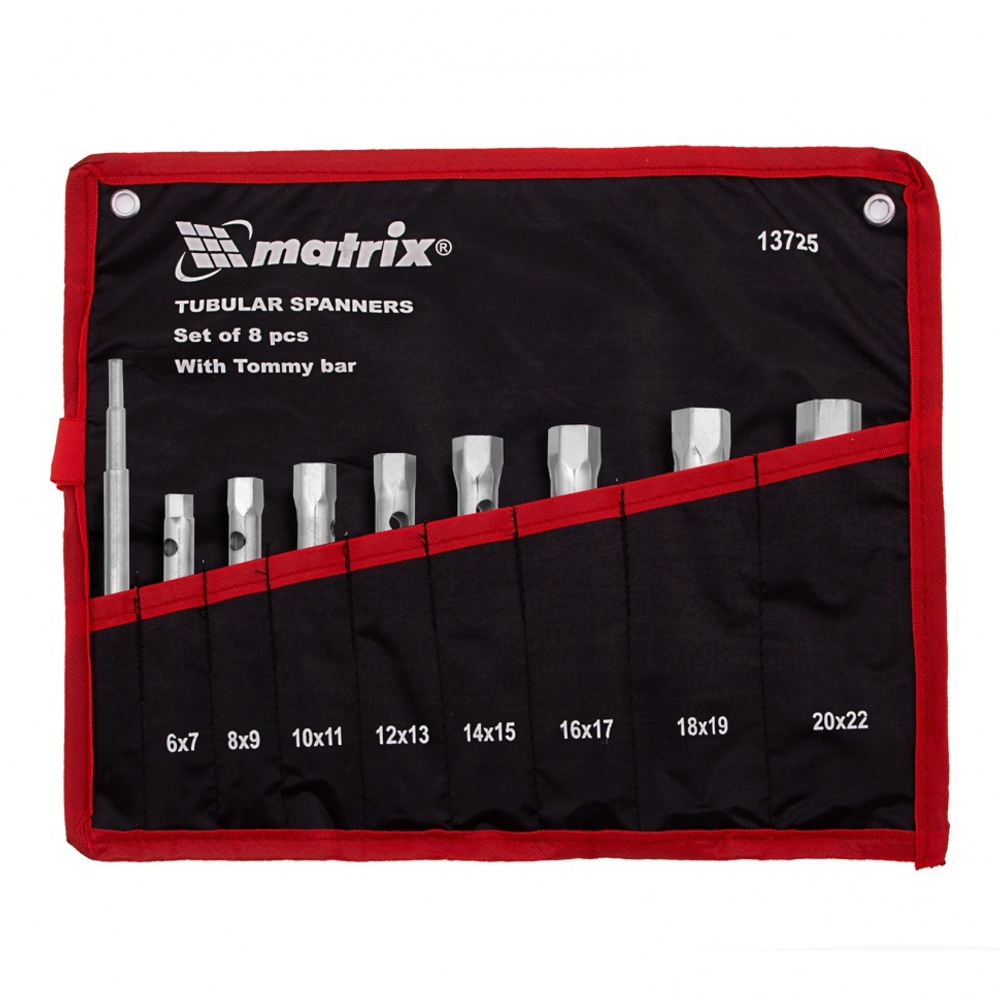 Набор ключей трубчатых торцевых 9 предметов Matrix