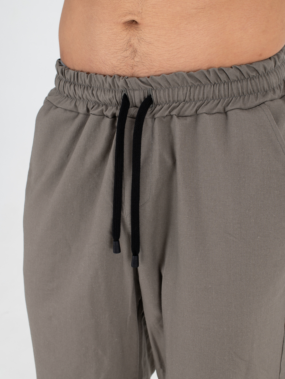 Костюм льняной с шортами. Хаки