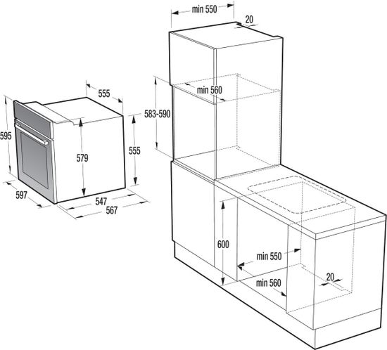 Электрический духовой шкаф Gorenje BO 635E20 X