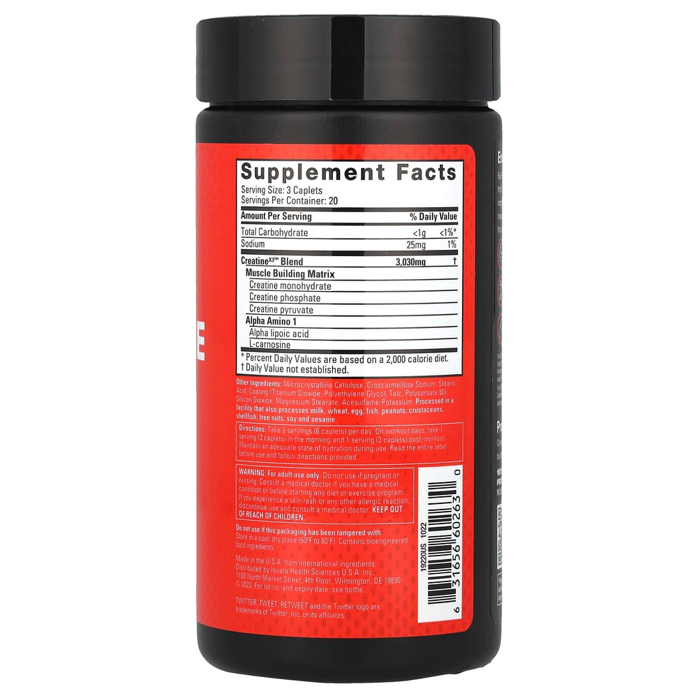 SIXSTAR, Creatine X3 ™, 60 капсул