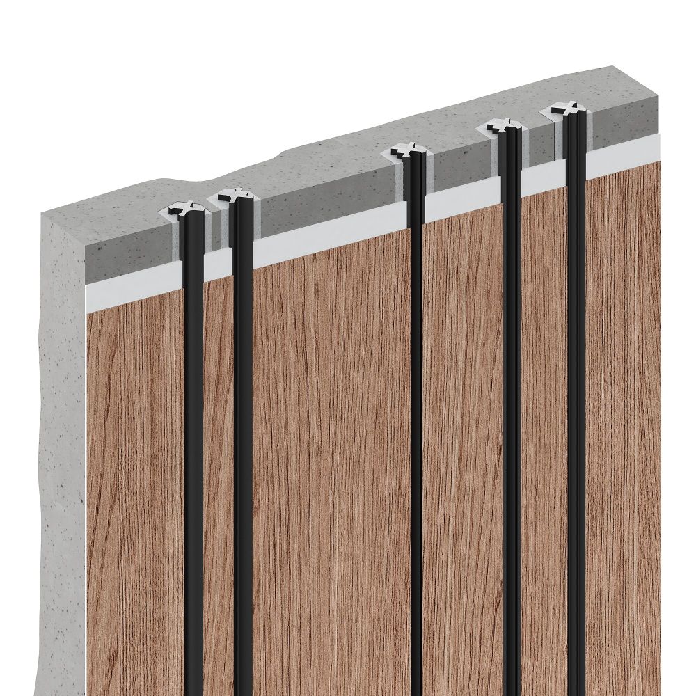 Теневой профиль разделительный анодированный титановый, 3000x10x10 мм