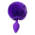 Фиолетовая анальная втулка 13см с фиолетовым пушистым хвостиком ToyFa ToDo Sweet Bunny 357014