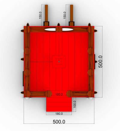Надувной батут для аттракциона Родео "Ферма 2", 5*5*3 м