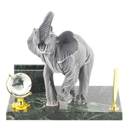 Мини-набор "Слон" мрамолит змеевик 200х140х200 мм 2250 гр. R119888