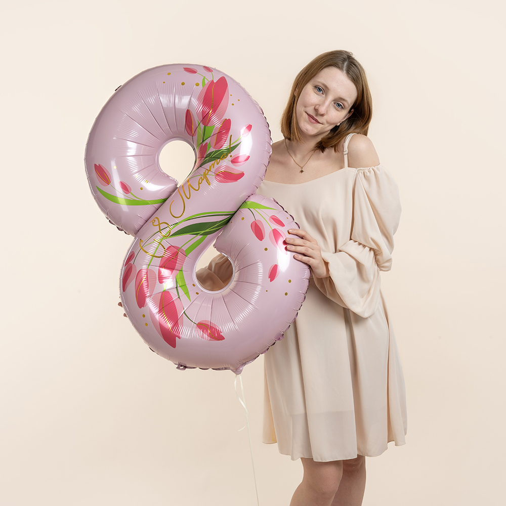 Шар-цифра 8 Марта (34''/86 см)