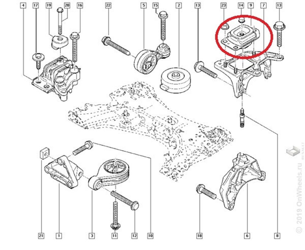 Подушка двигателя Renault Scenic II (Renault)
