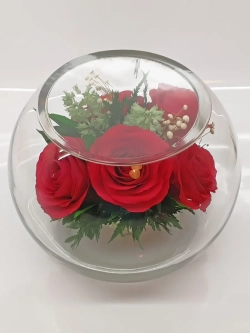 натуральные цветы в стекле, вакуум