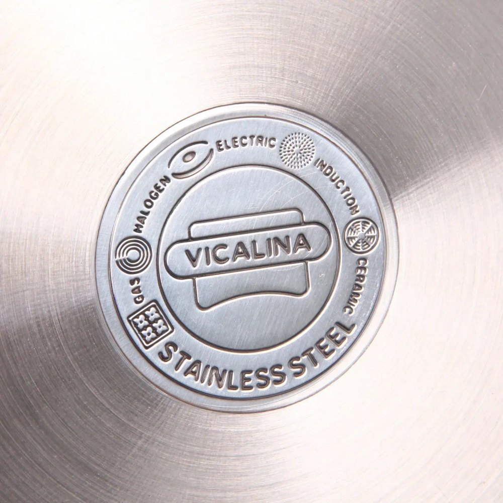 Кастрюля из нержавеющей стали VICALINA 6,3л, индукция, VL-1075