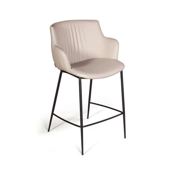 Полубарный стул Sofia, серая экокожа Soft-Touch