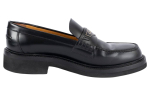 DIOR Boy Leather Logo Loafers Women"s Black