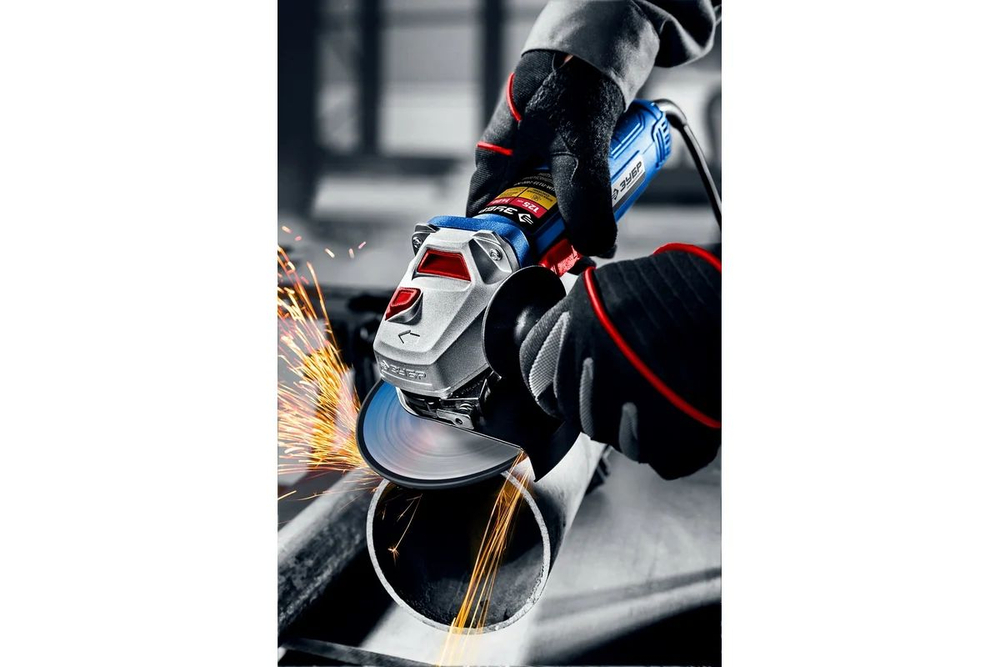 УШМ ЗУБР 1500 Вт, d125 мм, регулировка оборотов, Профессионал (УШМ-П125-1500 ЭПСТ)