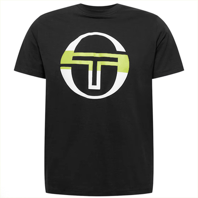 Футболка для мальчика теннисная Sergio Tacchini Iberis Jr T-shirt - black/yellow